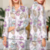Labubu Horror Satin Pajamas Set For Women