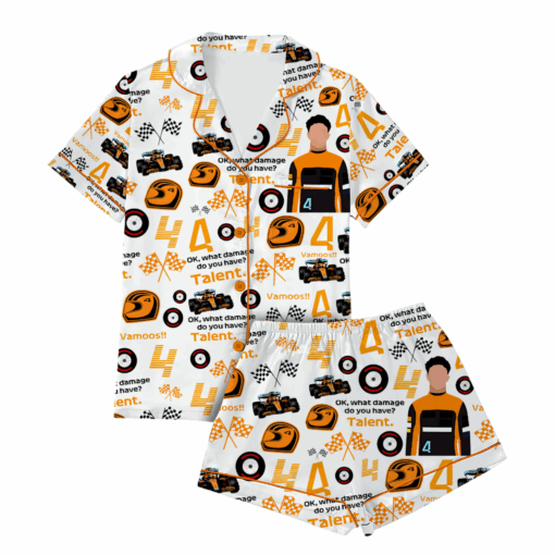 Racing Game Car Satin Pajamas Set - Image 4