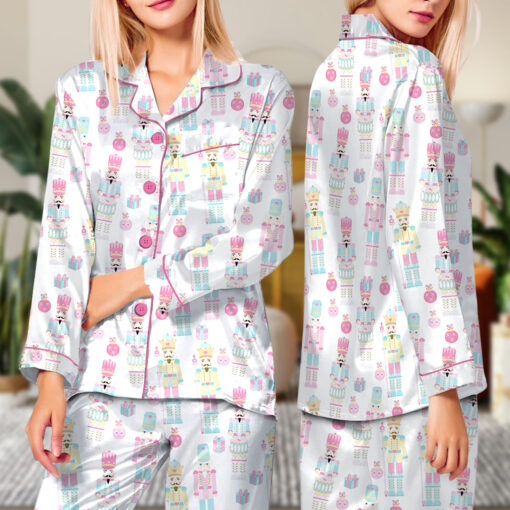 Pink Nutcracker Christmas Satin Pajama Set - Image 8