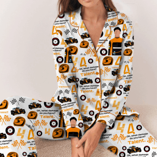Racing Game Car Satin Pajamas Set - Image 5