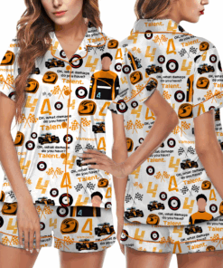 Racing Game Car Satin Pajamas Set