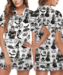 Over My Dead Body Satin Pajamas Set