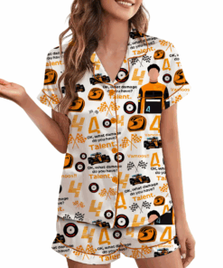 Alternative view of Racing Game Car Satin Pajamas Set