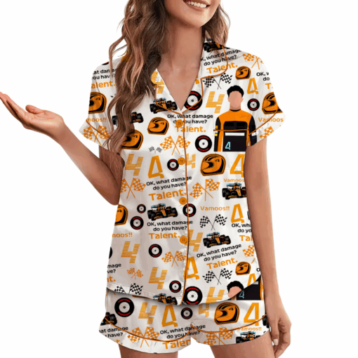 Racing Game Car Satin Pajamas Set - Image 2