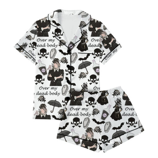 Over My Dead Body Satin Pajamas Set - Image 2