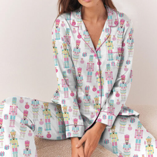 Pink Nutcracker Christmas Satin Pajama Set - Image 7
