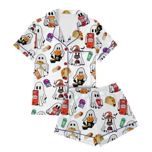Halloween Taco Bell Satin Pajamas Set - Image 3