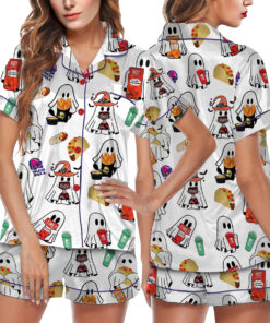 Halloween Taco Bell Satin Pajamas Set