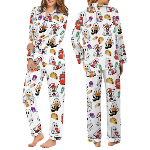 Halloween Taco Bell Satin Pajamas Set - Image 6