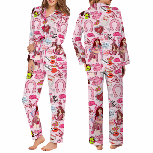Chappell Roan Pink Pony Club Satin Pajamas Set - Image 6