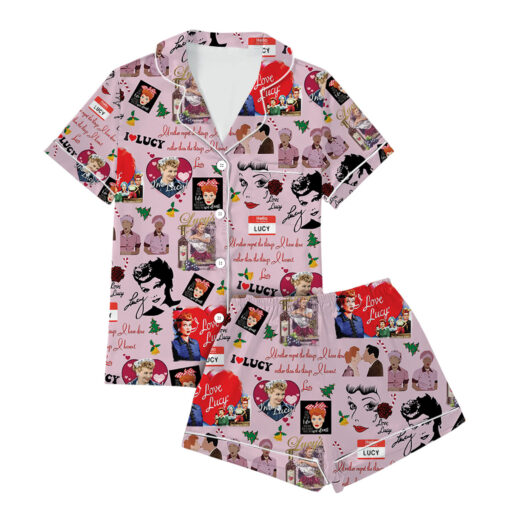 I Love Lucy Satin Pajamas Set For Women - Image 6