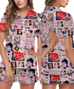 I Love Lucy Satin Pajamas Set For Women