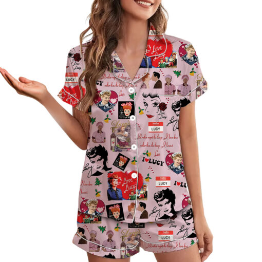 I Love Lucy Satin Pajamas Set For Women - Image 2