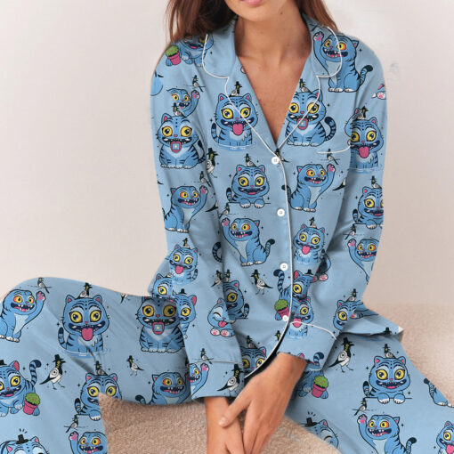 Kpop Demon Hunters Tiger Satin Pajamas Set - Image 7
