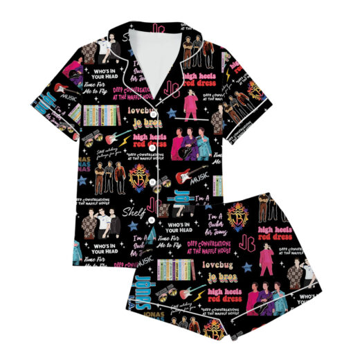 Jonas Brother Satin Pajamas Set For Women - Image 2