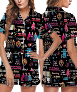 Jonas Brother Satin Pajamas Set For Women