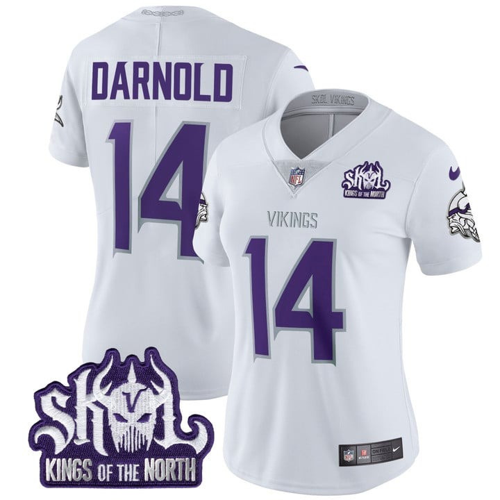 Women's Minnesota Vikings King Of The North Patch Throwback Vapor Limited Jersey - All Stitched - Image 37