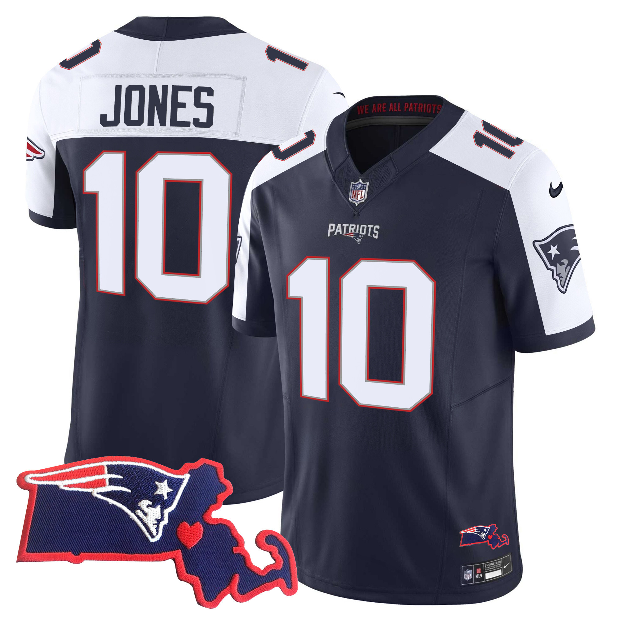 Women's New England Patriots Bill Belichick 6x Champions Vapor Jersey - All Stitched - Image 2