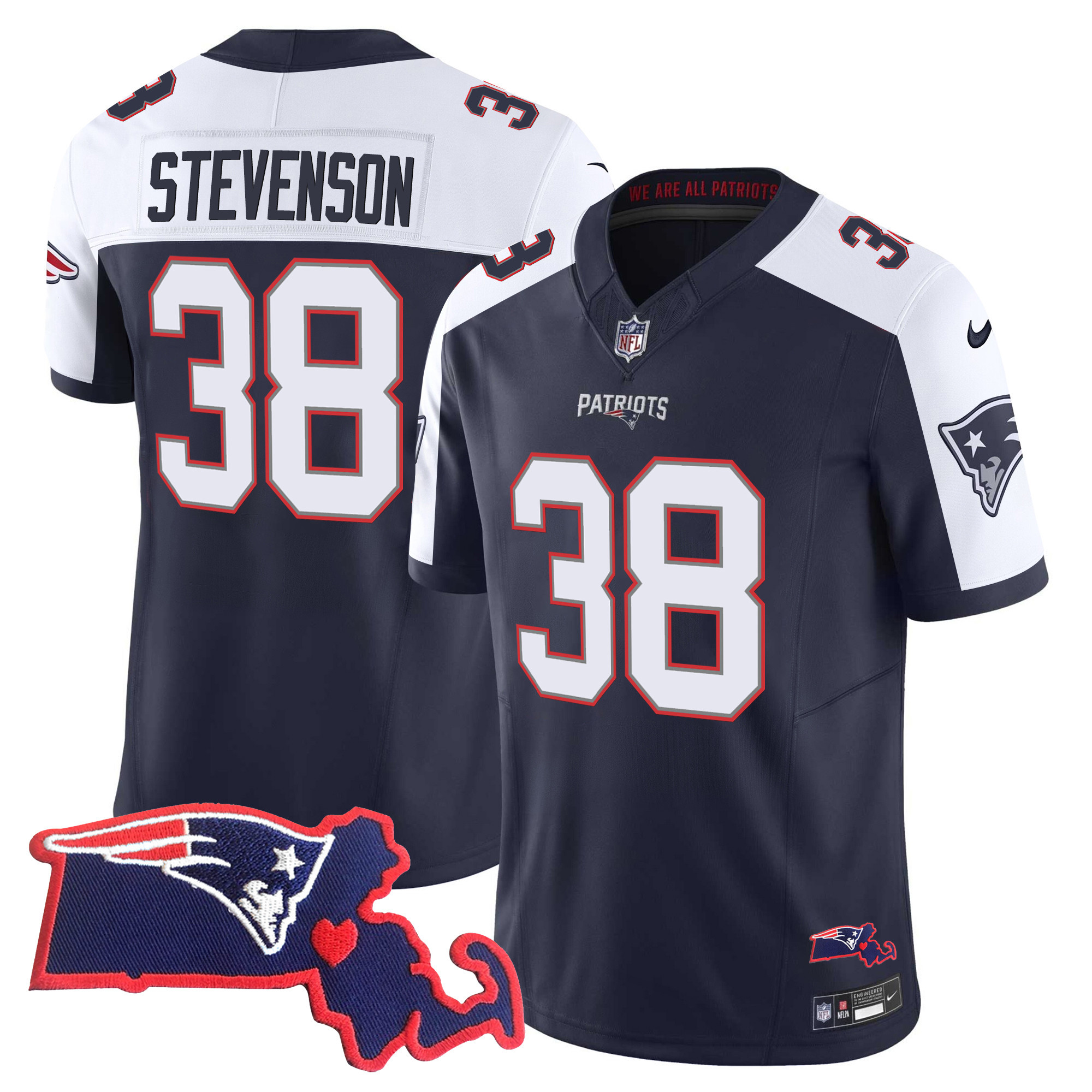 Women's New England Patriots Bill Belichick 6x Champions Vapor Jersey - All Stitched - Image 6