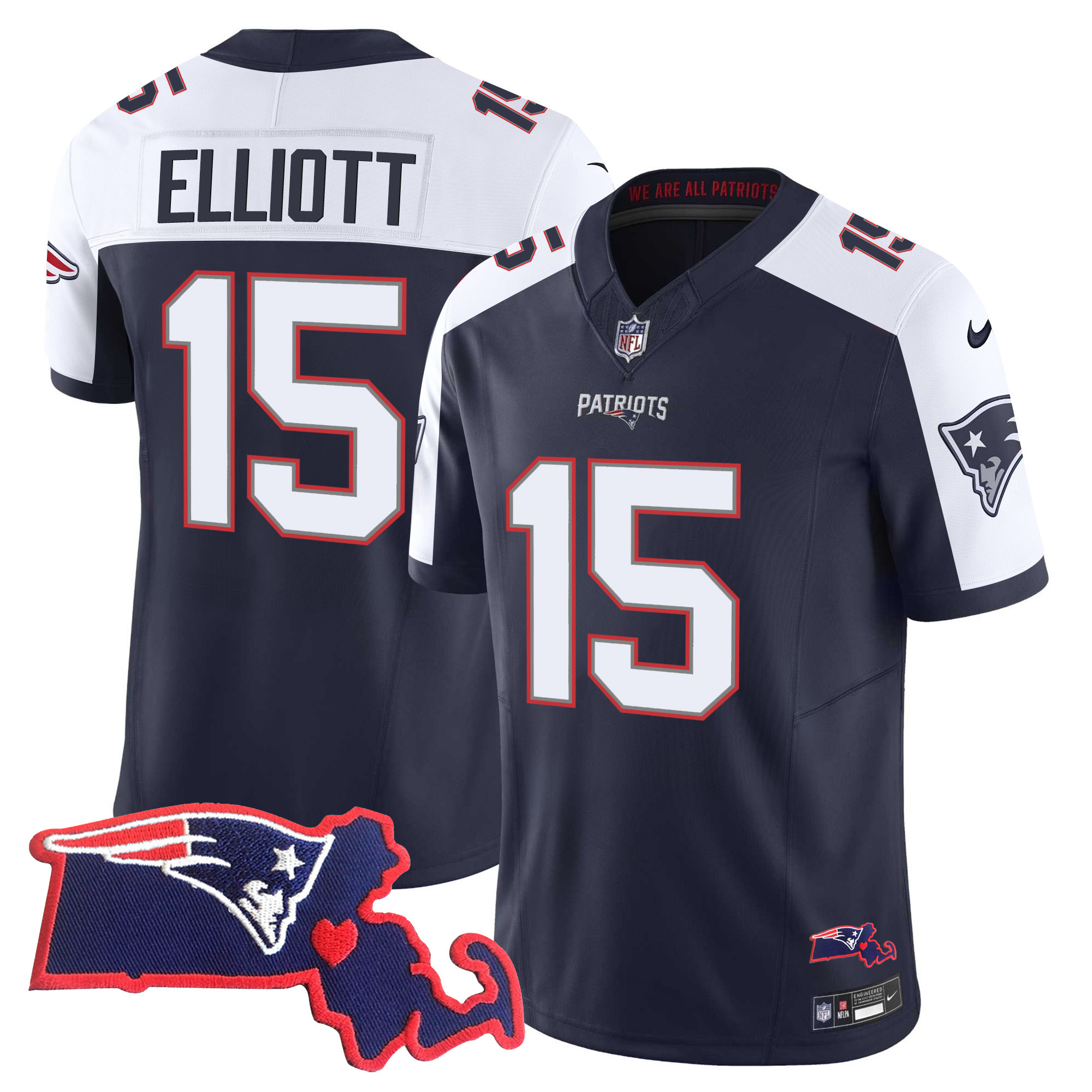 Women's New England Patriots Bill Belichick 6x Champions Vapor Jersey - All Stitched - Image 4