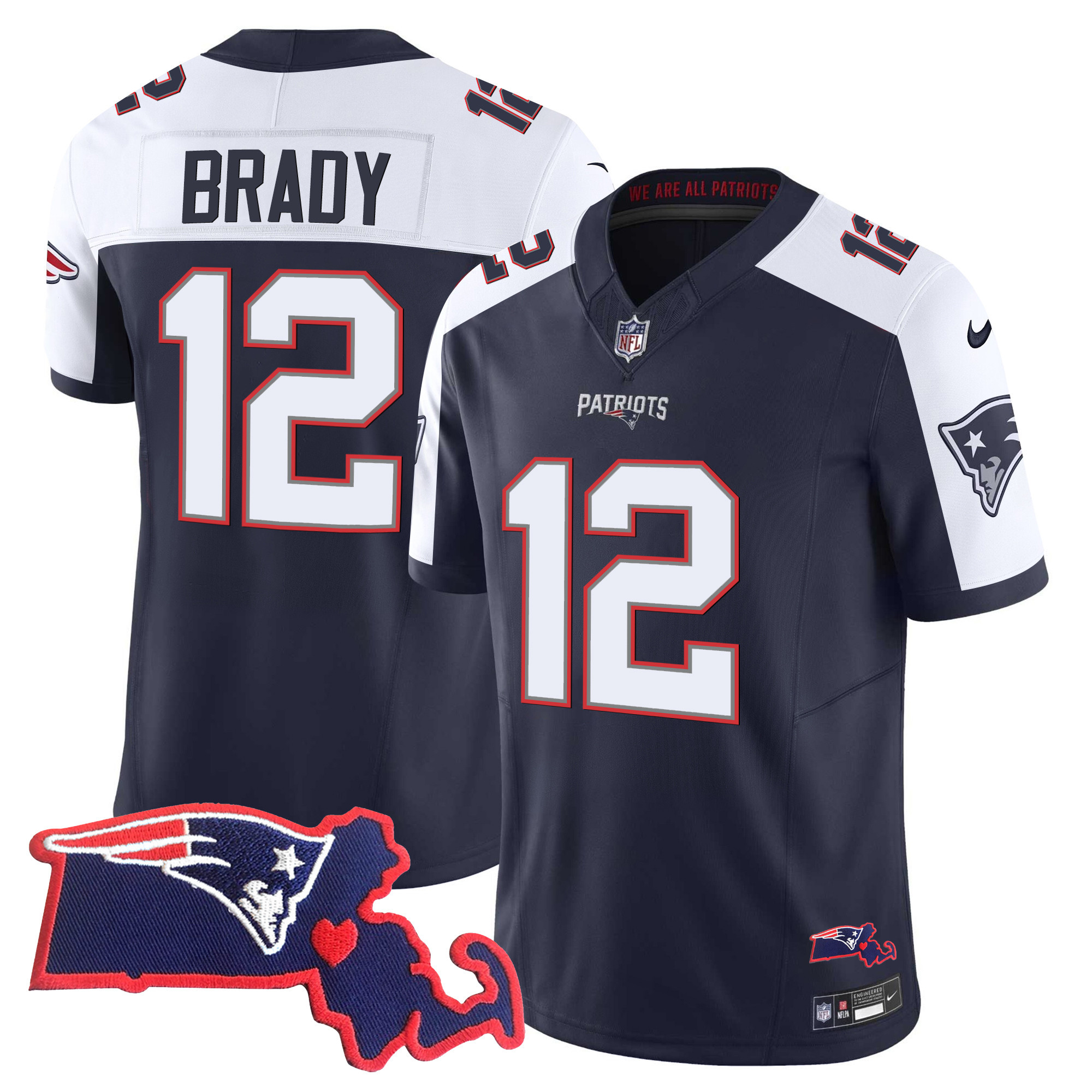 Women's New England Patriots Bill Belichick 6x Champions Vapor Jersey - All Stitched - Image 5