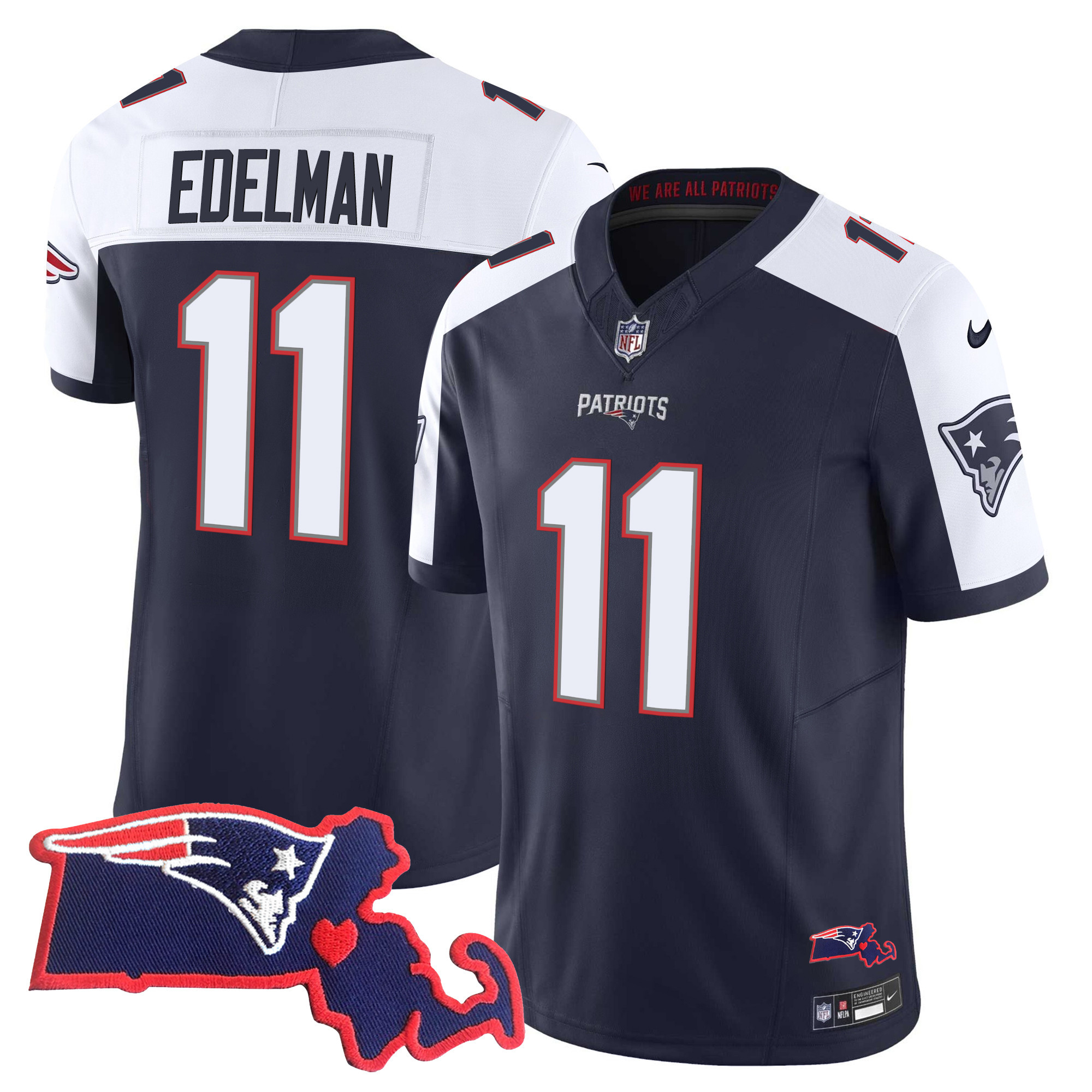 Women's New England Patriots Bill Belichick 6x Champions Vapor Jersey - All Stitched - Image 7