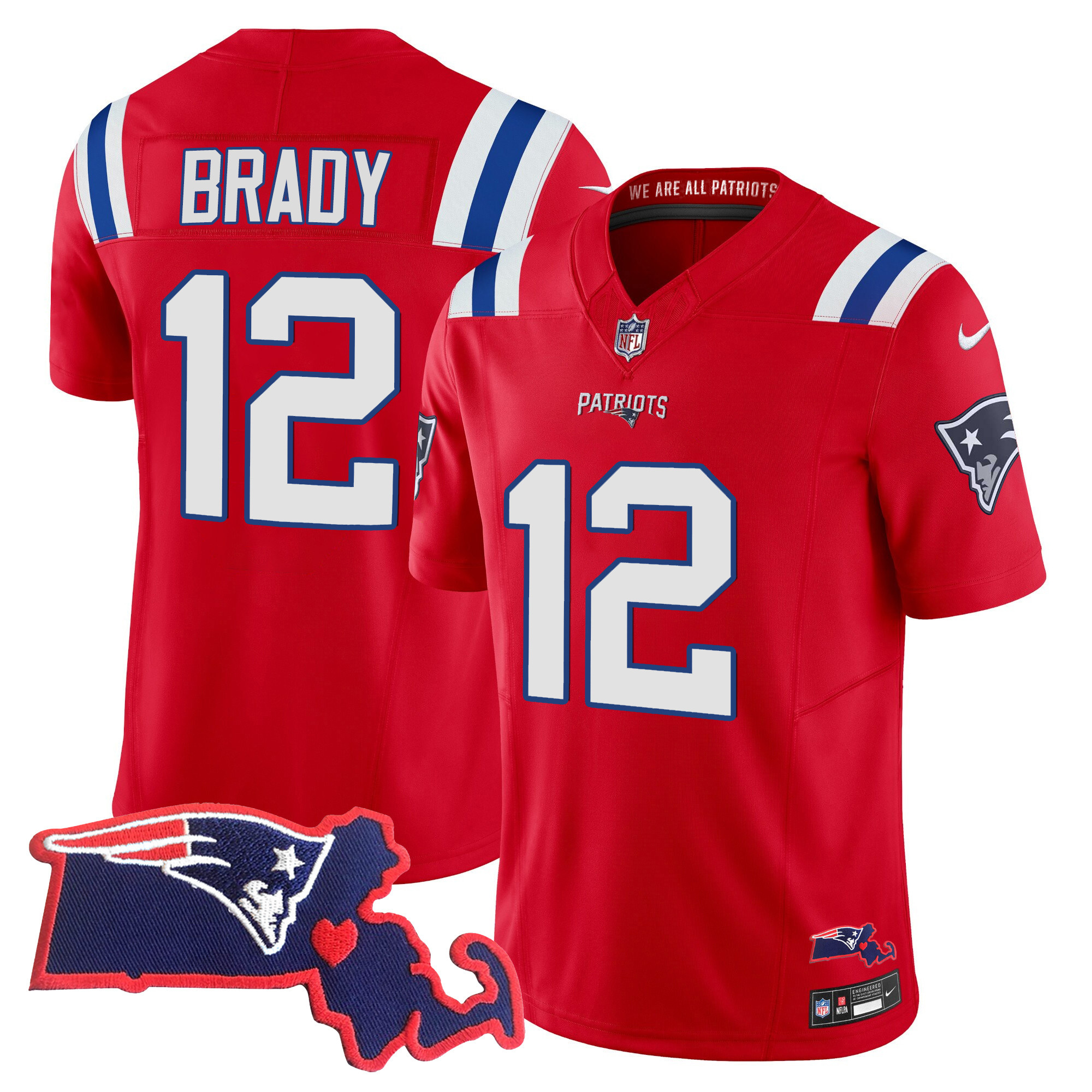 Women's New England Patriots Bill Belichick 6x Champions Vapor Jersey - All Stitched - Image 26
