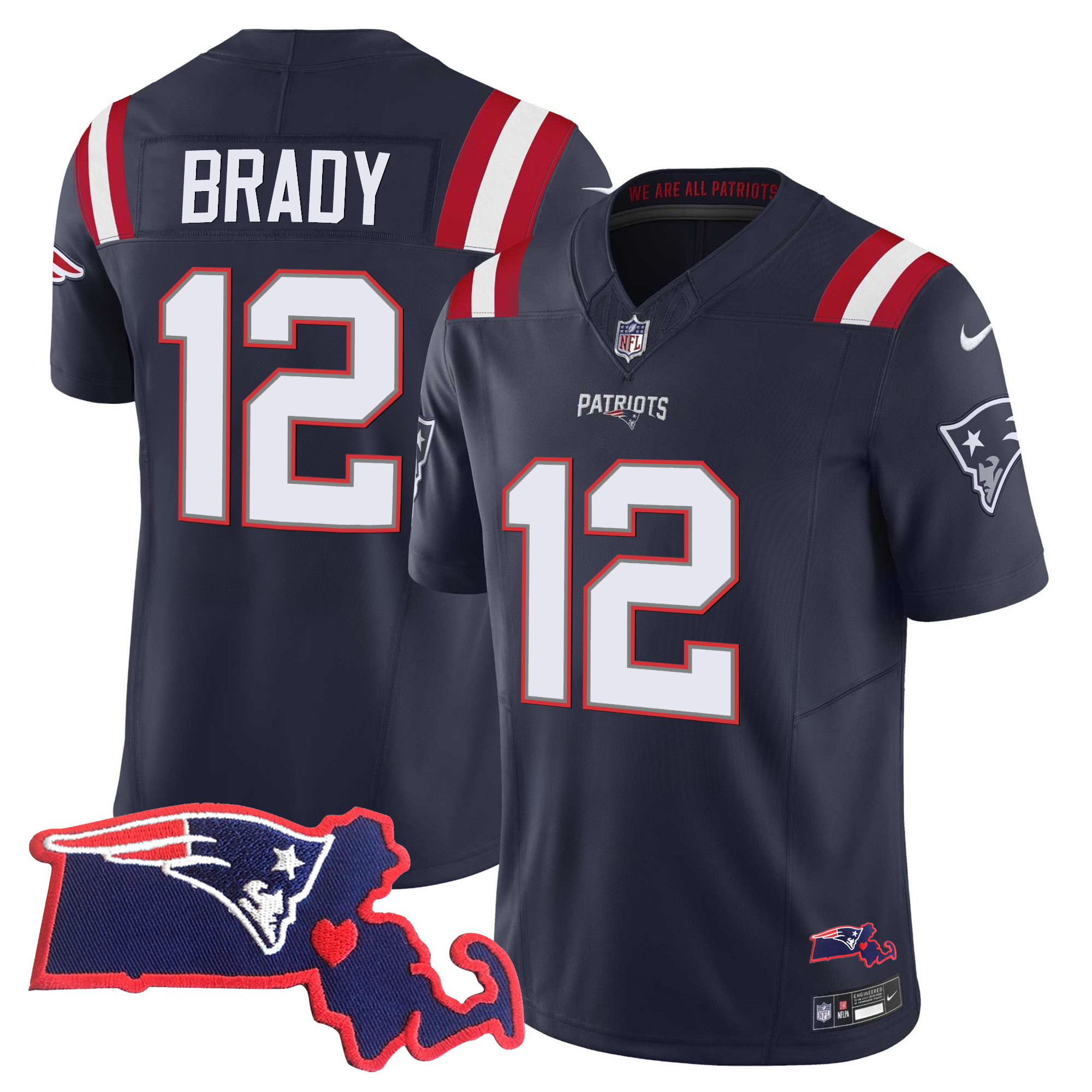 Women's New England Patriots Bill Belichick 6x Champions Vapor Jersey - All Stitched - Image 19