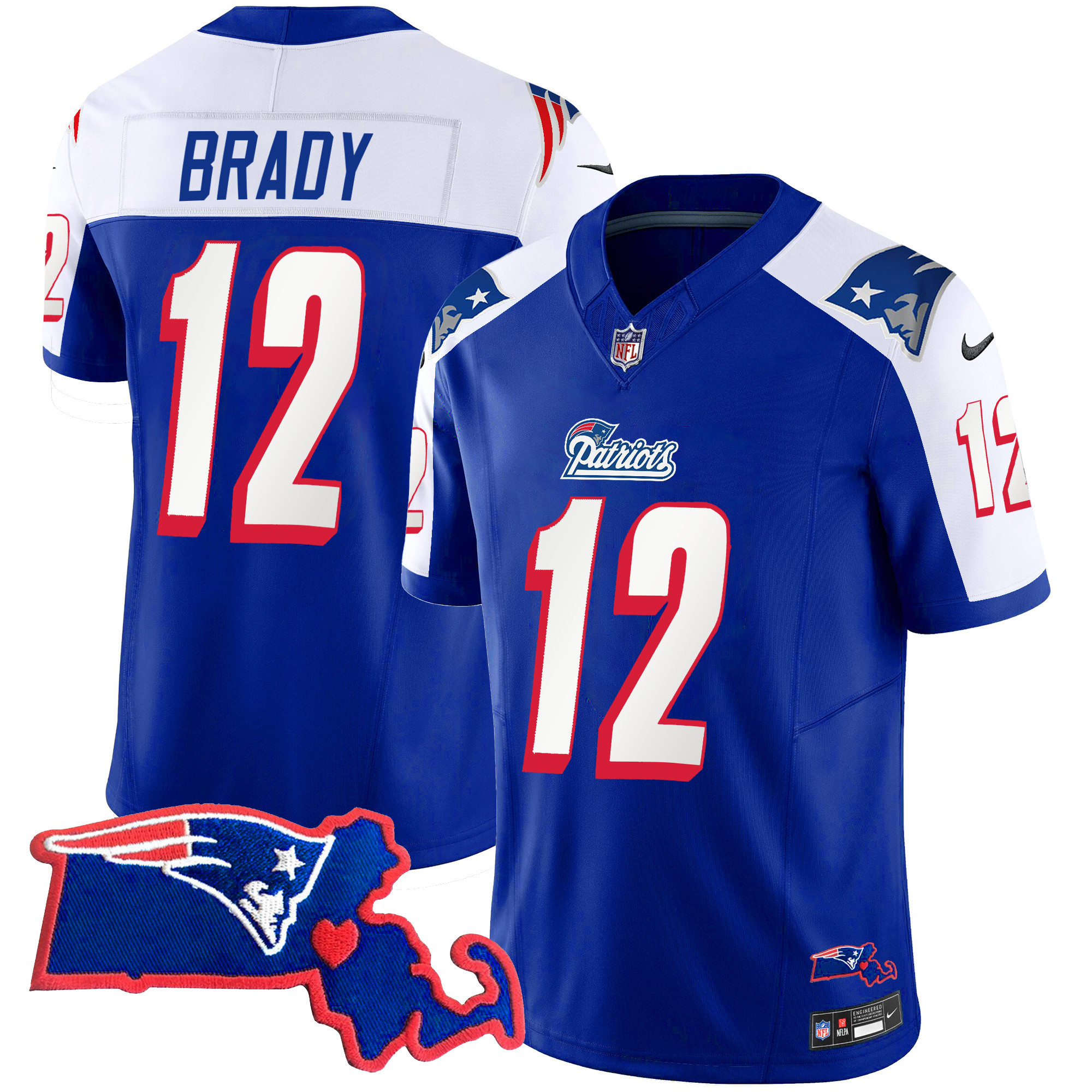 Women's New England Patriots Bill Belichick 6x Champions Vapor Jersey - All Stitched - Image 12