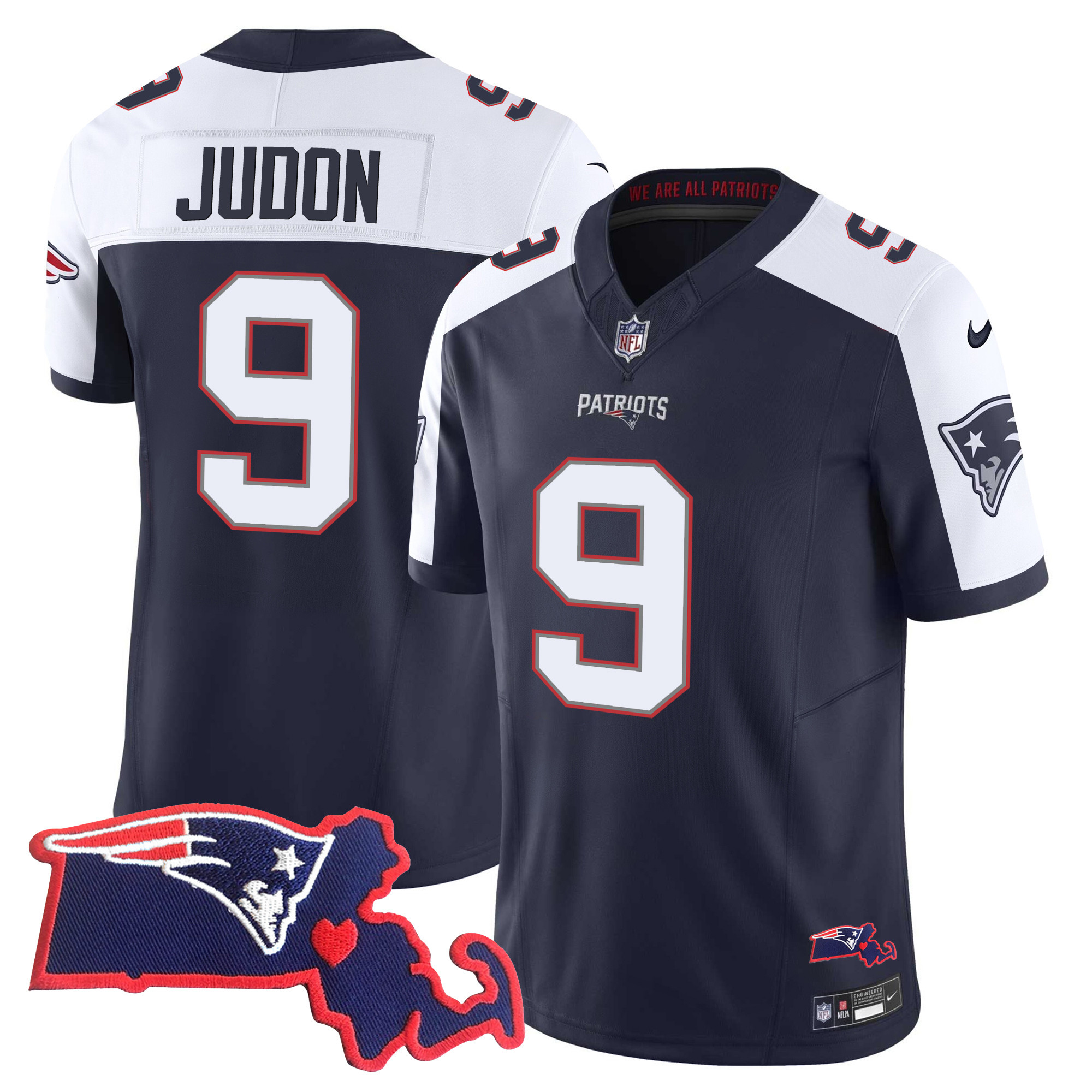 Women's New England Patriots Bill Belichick 6x Champions Vapor Jersey - All Stitched - Image 3