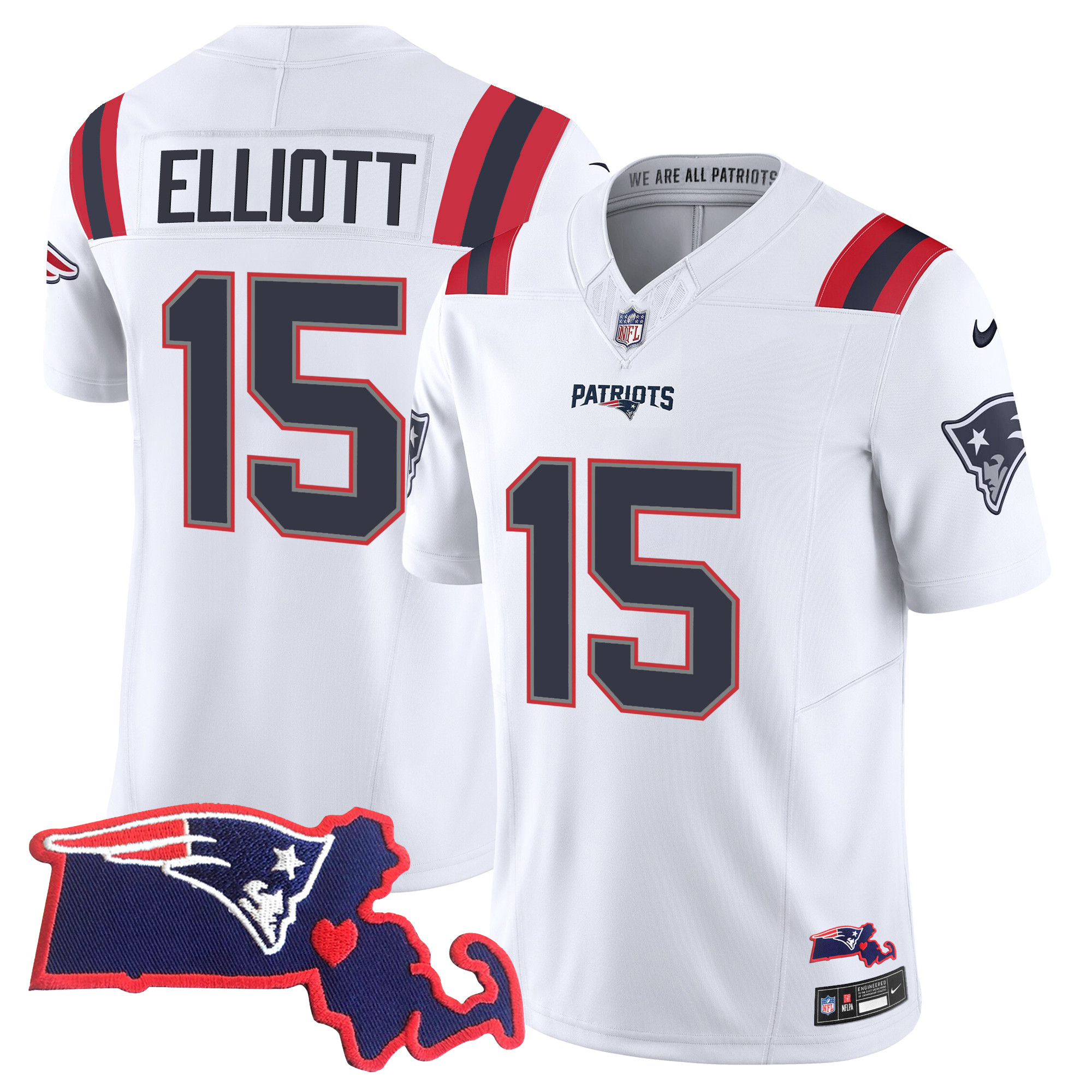Women's New England Patriots Bill Belichick 6x Champions Vapor Jersey - All Stitched - Image 32