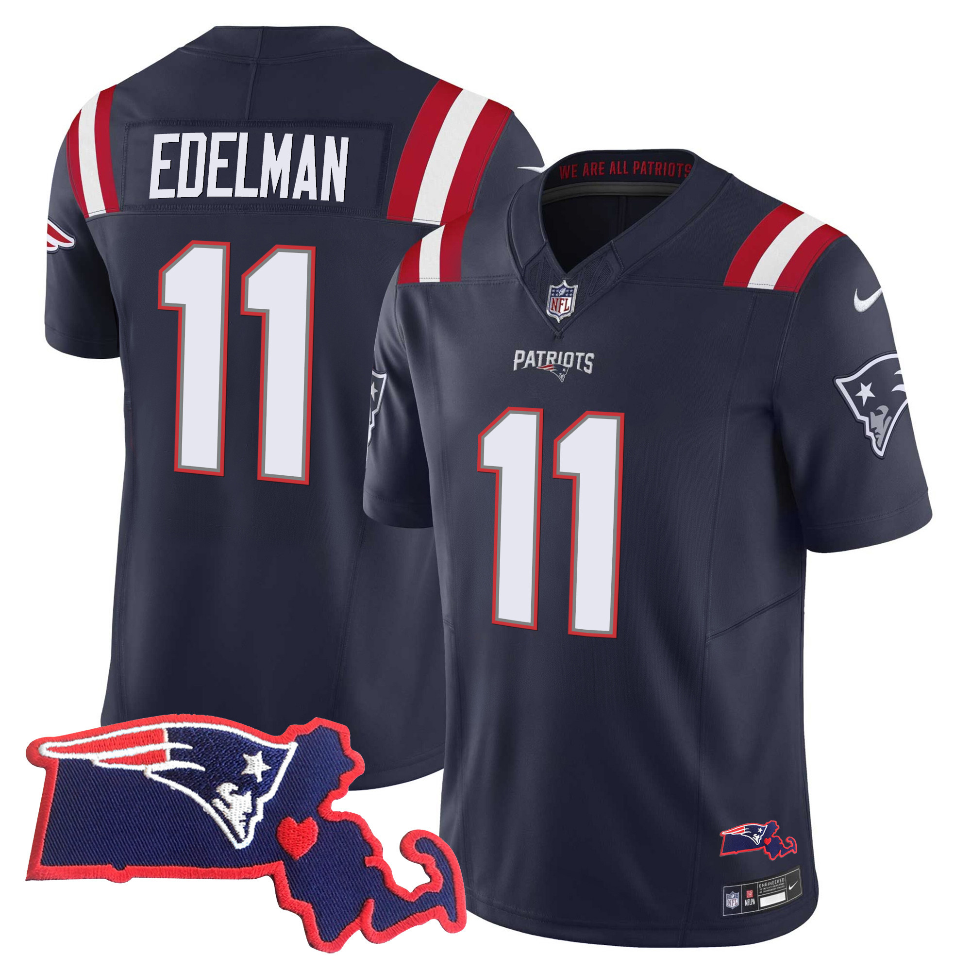 Women's New England Patriots Bill Belichick 6x Champions Vapor Jersey - All Stitched - Image 21