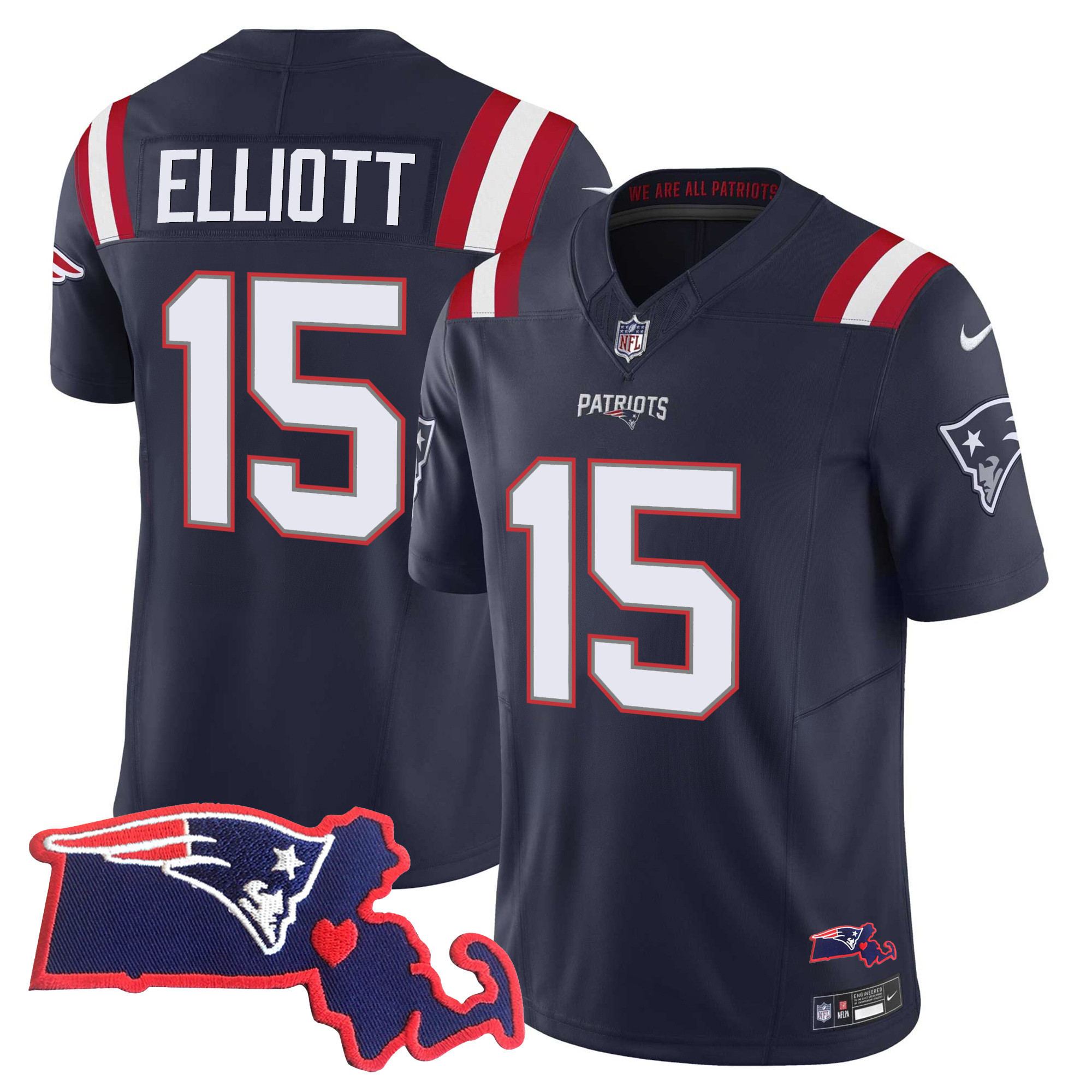 Women's New England Patriots Bill Belichick 6x Champions Vapor Jersey - All Stitched - Image 18
