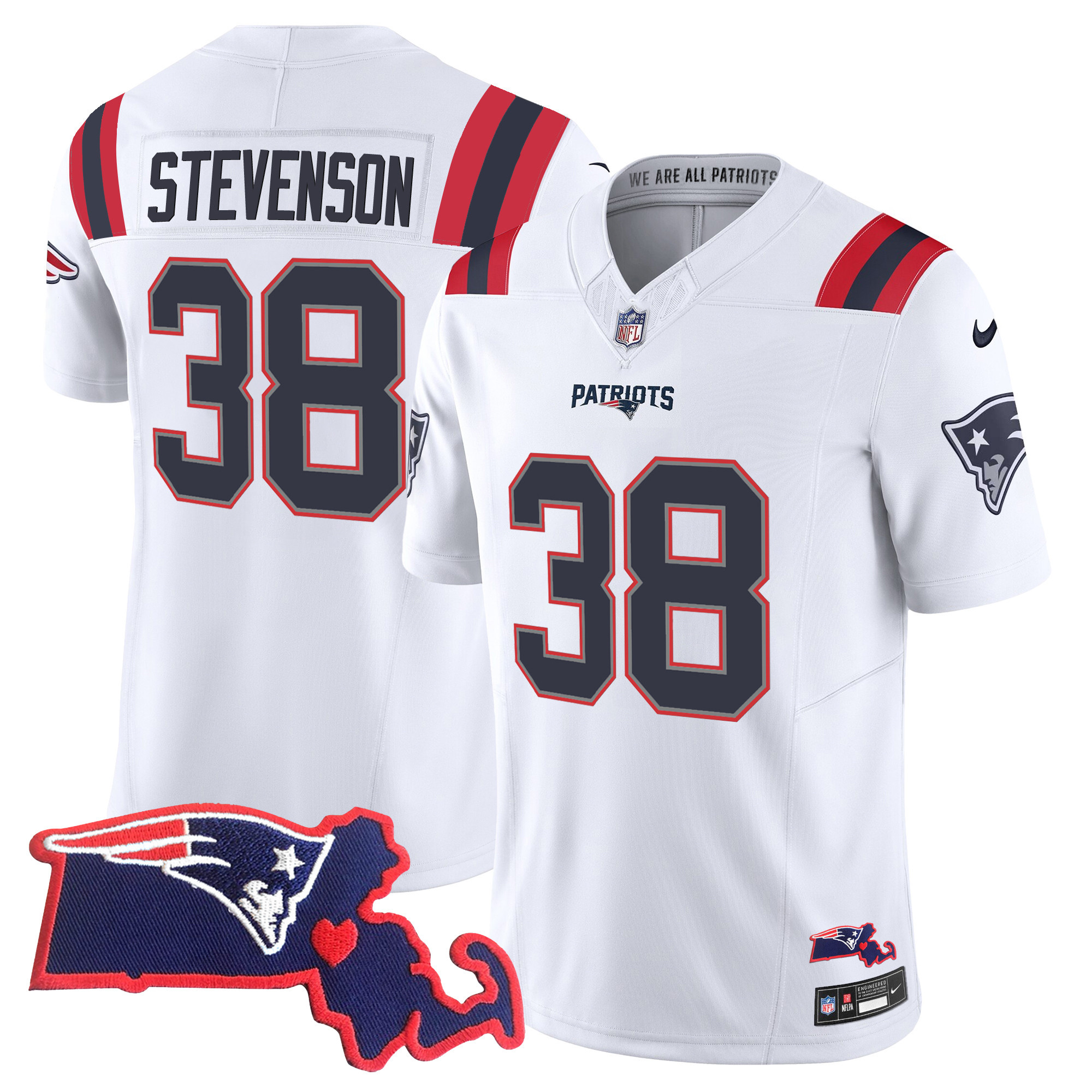 Women's New England Patriots Bill Belichick 6x Champions Vapor Jersey - All Stitched - Image 34