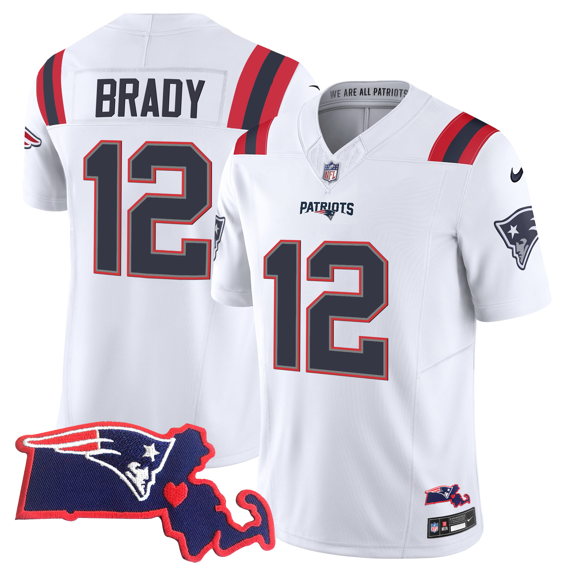 Women's New England Patriots Bill Belichick 6x Champions Vapor Jersey - All Stitched - Image 33