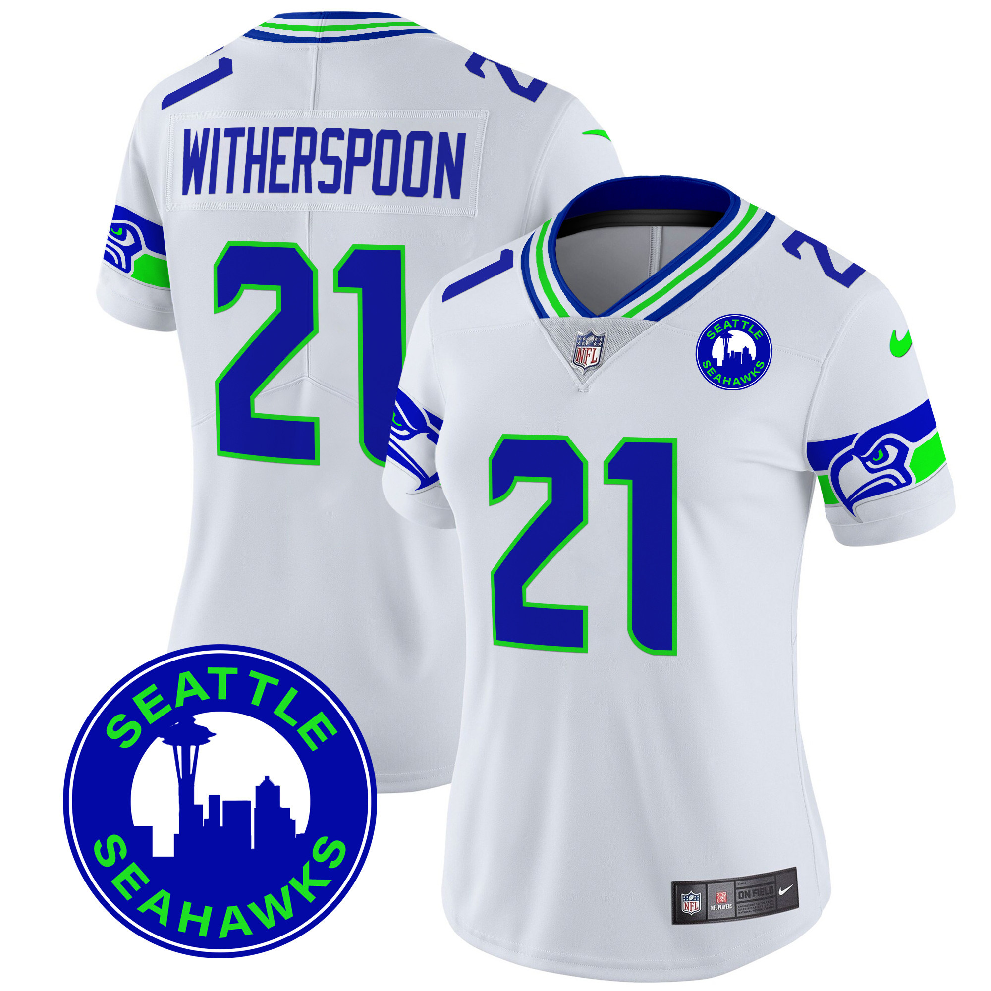 Women's Seattle Seahawks 2024 Seattle City Patch Vapor Limited Jersey - All Stitched - Image 15