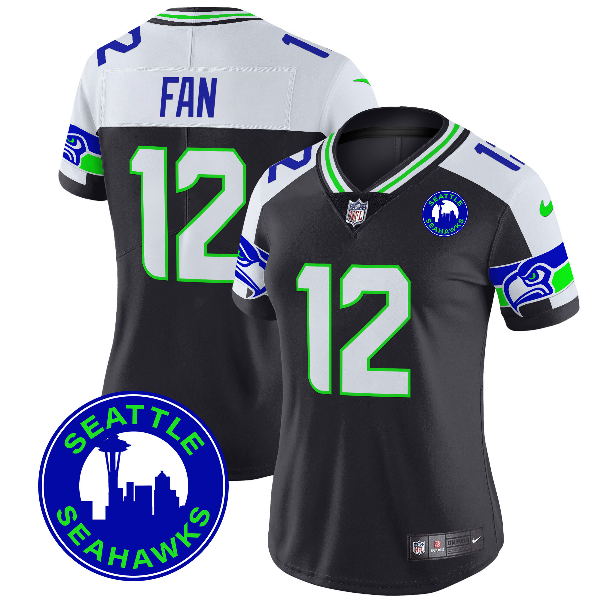 Women's Seattle Seahawks 2024 Seattle City Patch Vapor Limited Jersey - All Stitched - Image 41