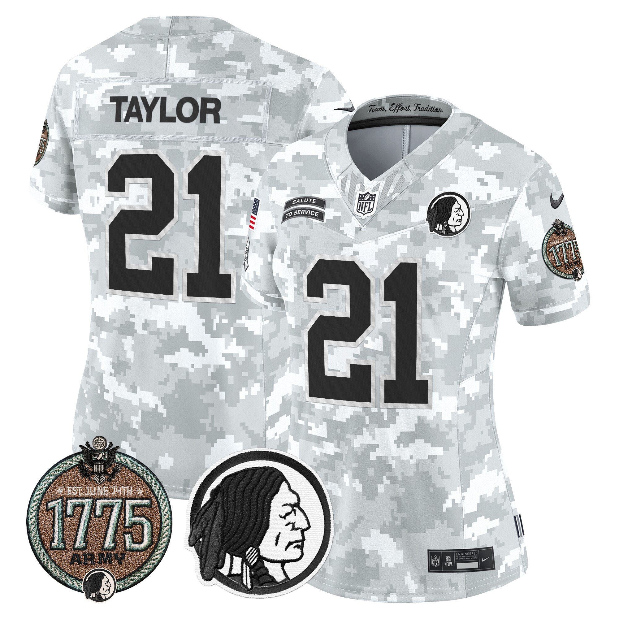 Women's Washington Redskins 2024 Salute to Service Establishment Year Patch Vapor Limited Jersey - All Stitched - Image 8