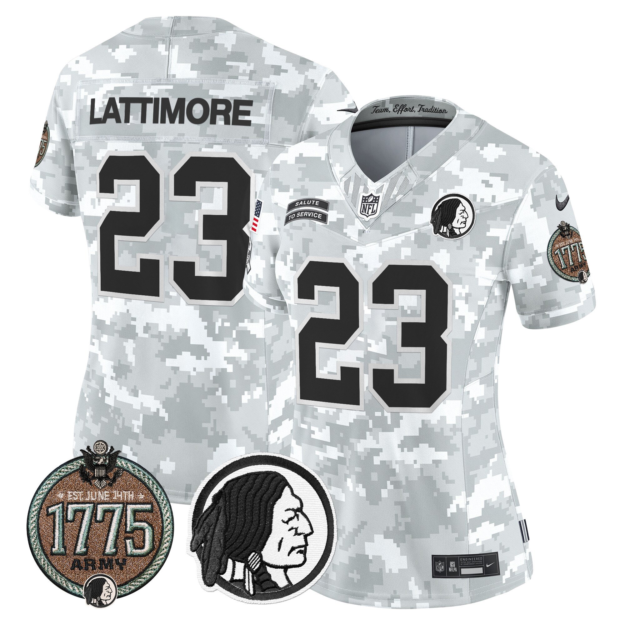 Women's Washington Redskins 2024 Salute to Service Establishment Year Patch Vapor Limited Jersey - All Stitched - Image 10