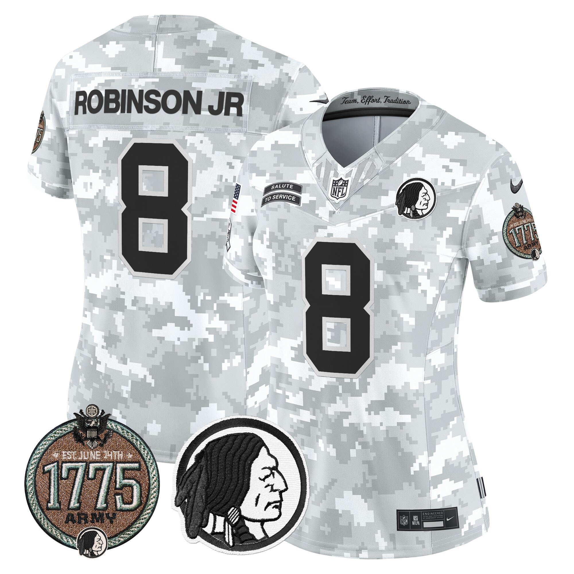 Women's Washington Redskins 2024 Salute to Service Establishment Year Patch Vapor Limited Jersey - All Stitched - Image 4
