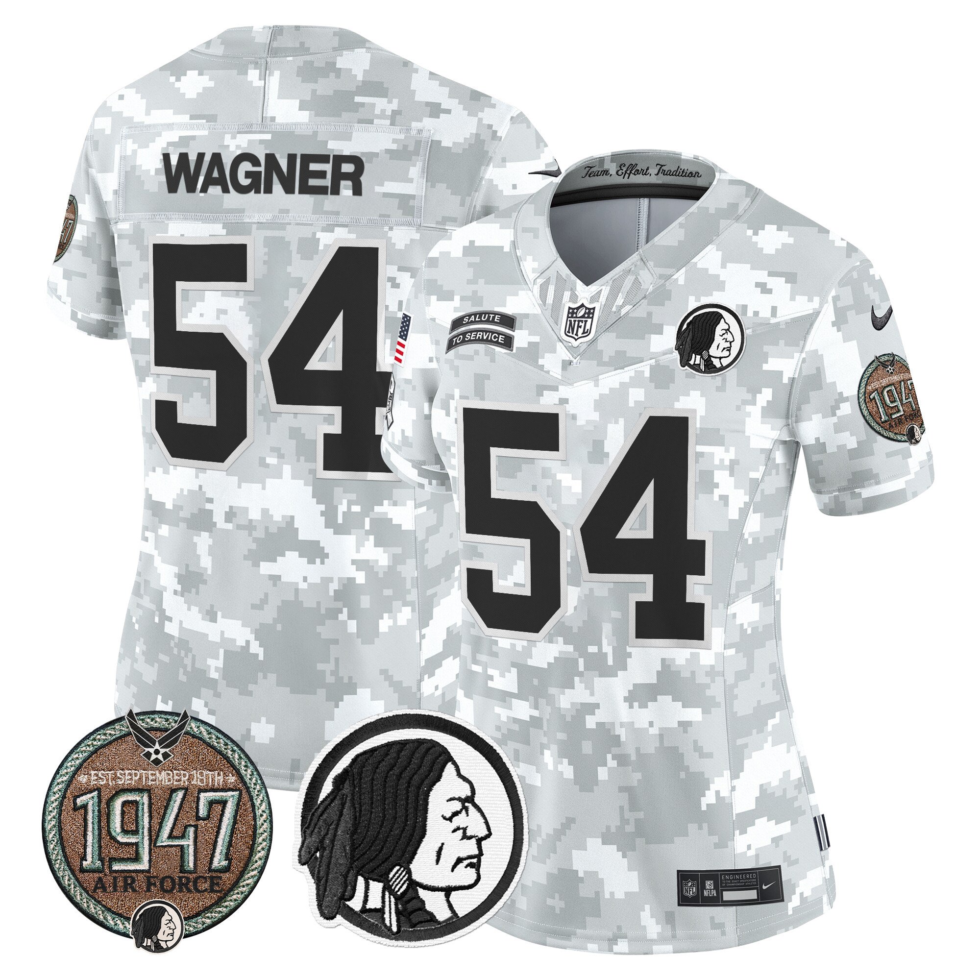 Women's Washington Redskins 2024 Salute to Service Establishment Year Patch Vapor Limited Jersey - All Stitched - Image 24