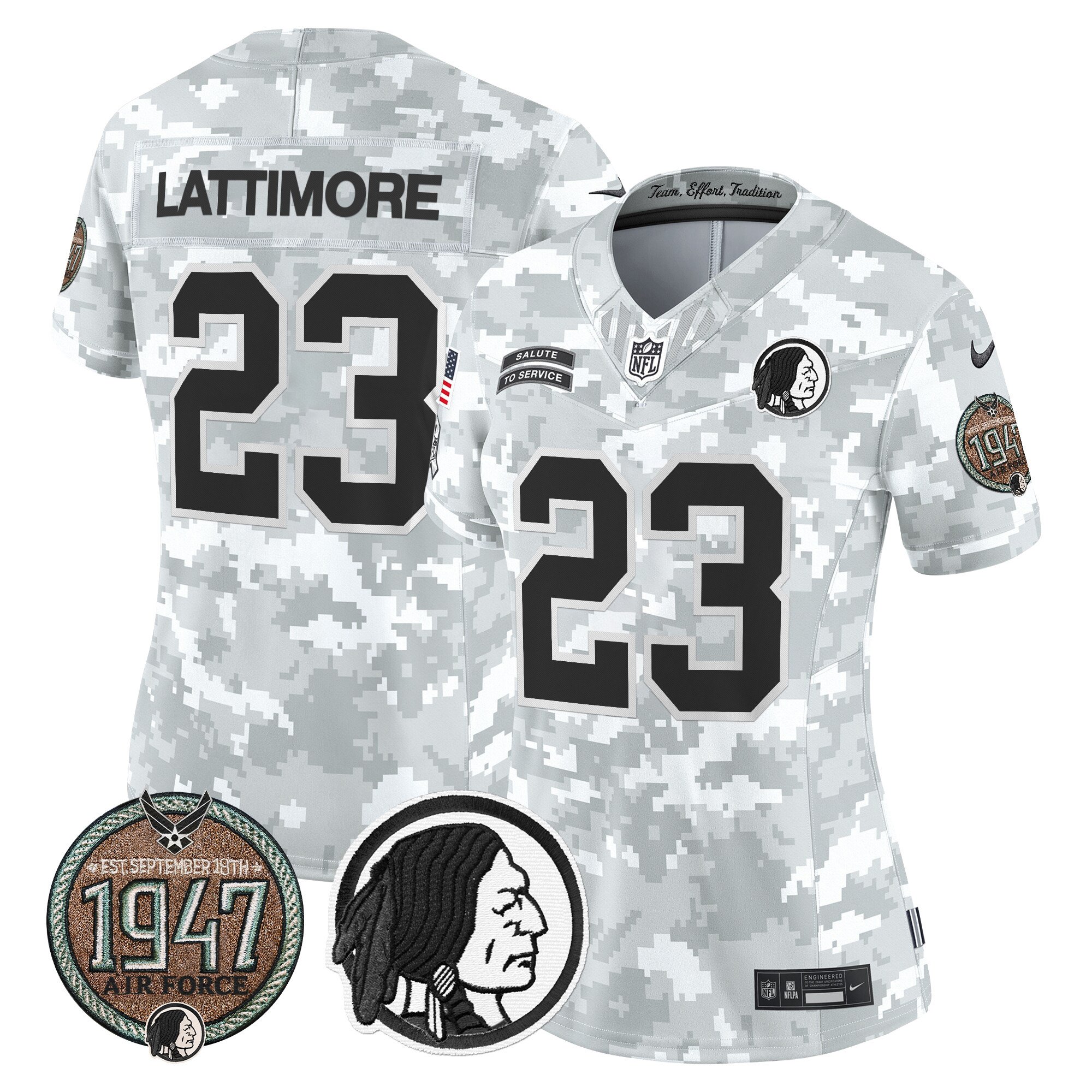 Women's Washington Redskins 2024 Salute to Service Establishment Year Patch Vapor Limited Jersey - All Stitched - Image 28