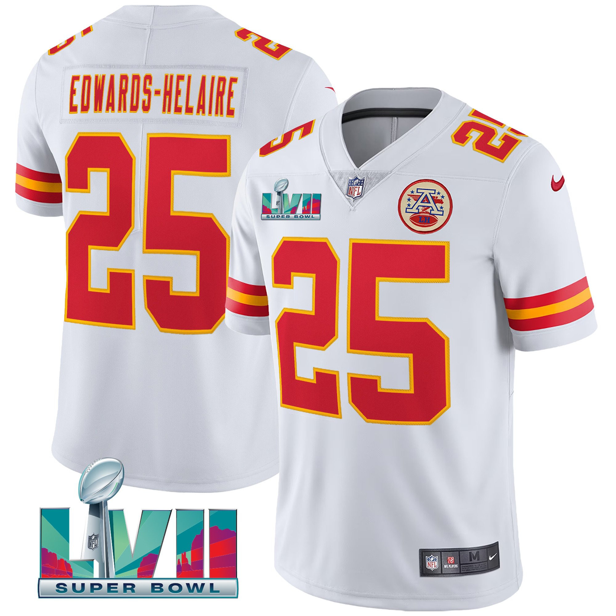 Youth's Kansas City Chiefs Super Bowl LVII Vapor Player Jersey - All Stitched - Image 15