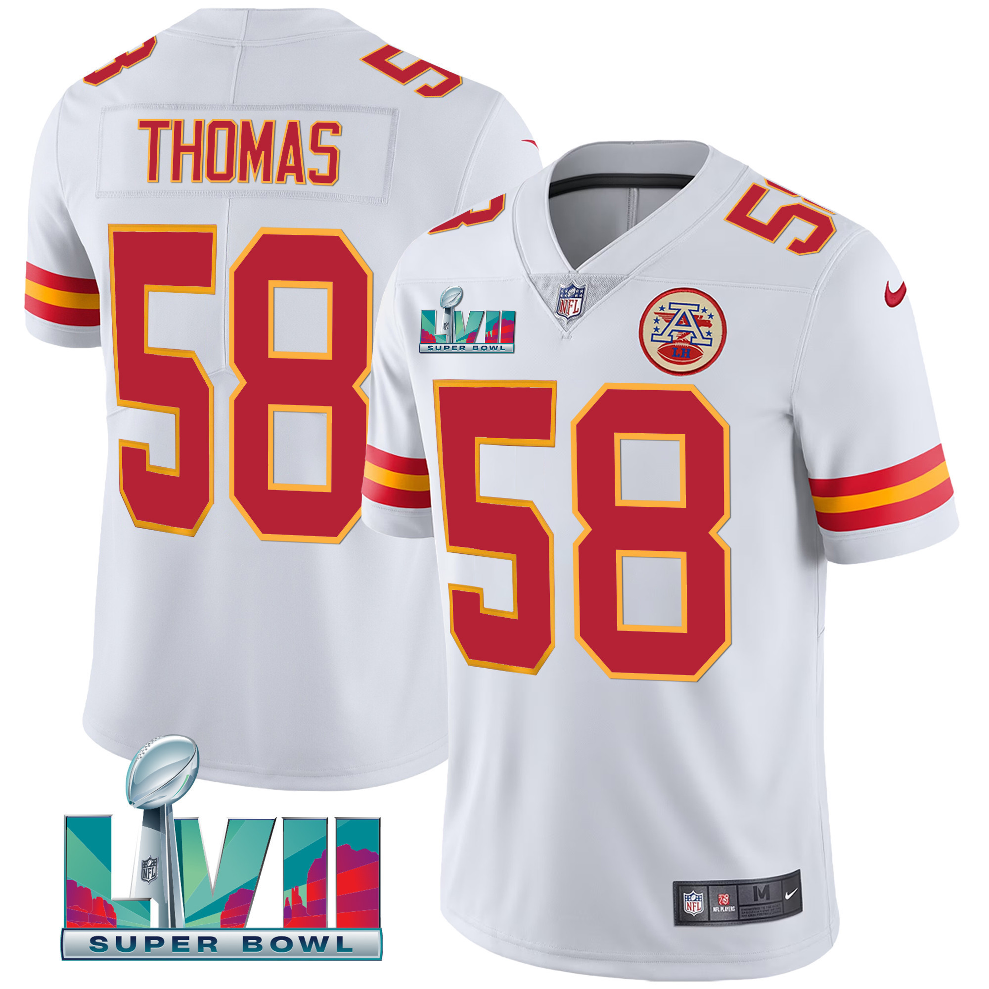 Youth's Kansas City Chiefs Super Bowl LVII Vapor Player Jersey - All Stitched - Image 13