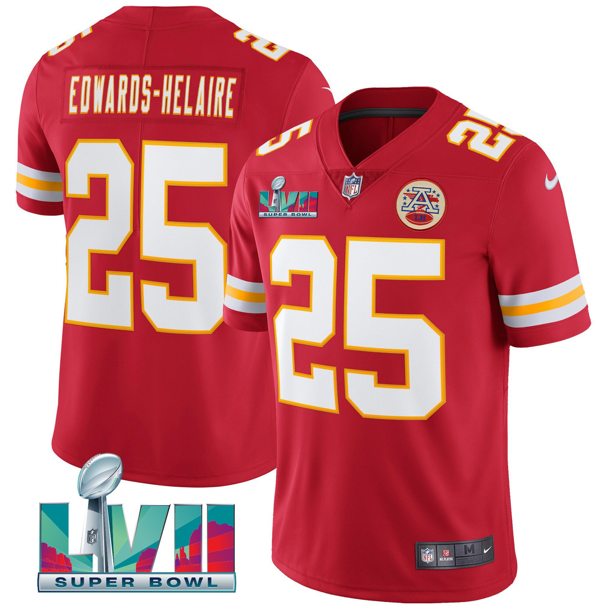 Youth's Kansas City Chiefs Super Bowl LVII Vapor Player Jersey - All Stitched - Image 7