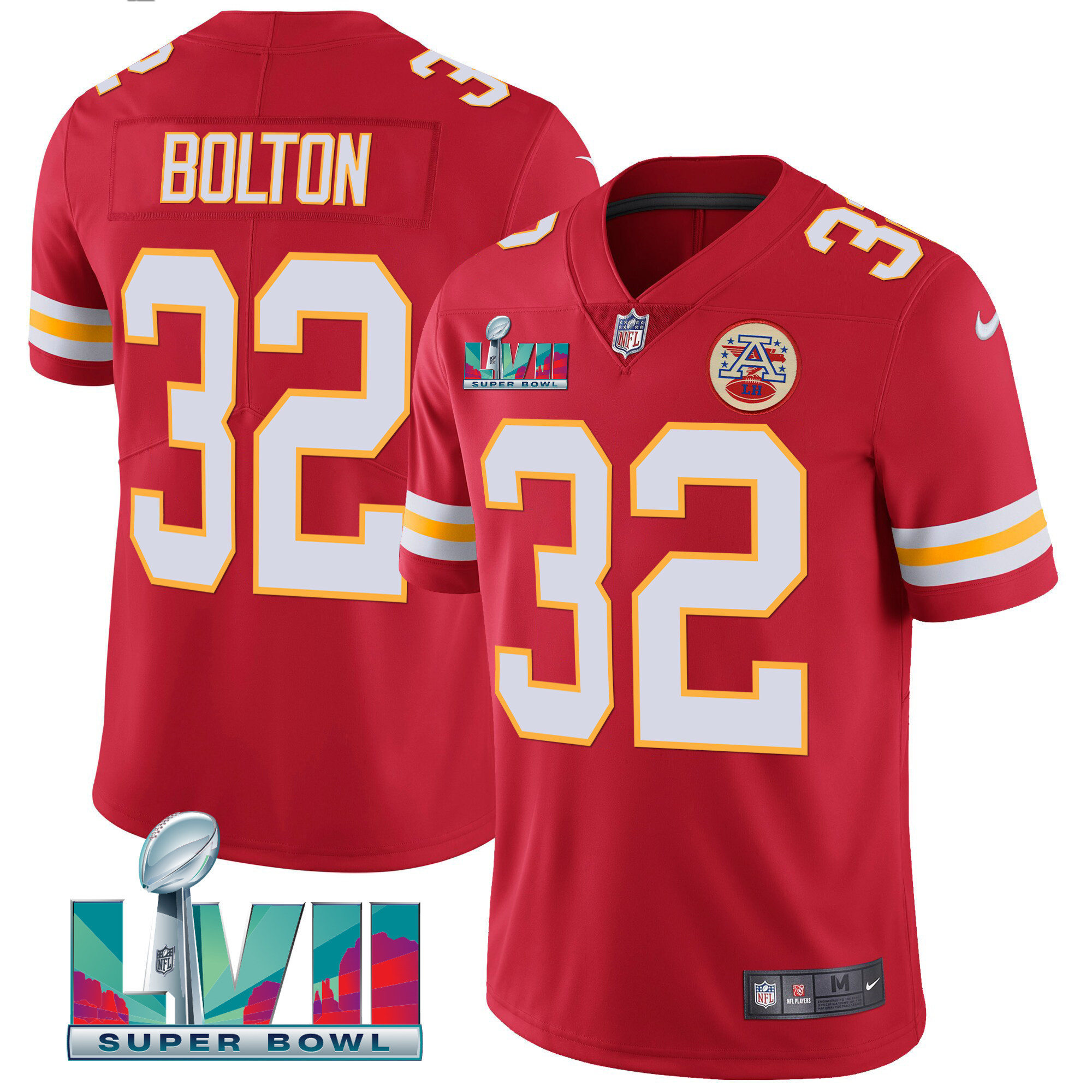 Youth's Kansas City Chiefs Super Bowl LVII Vapor Player Jersey - All Stitched - Image 3