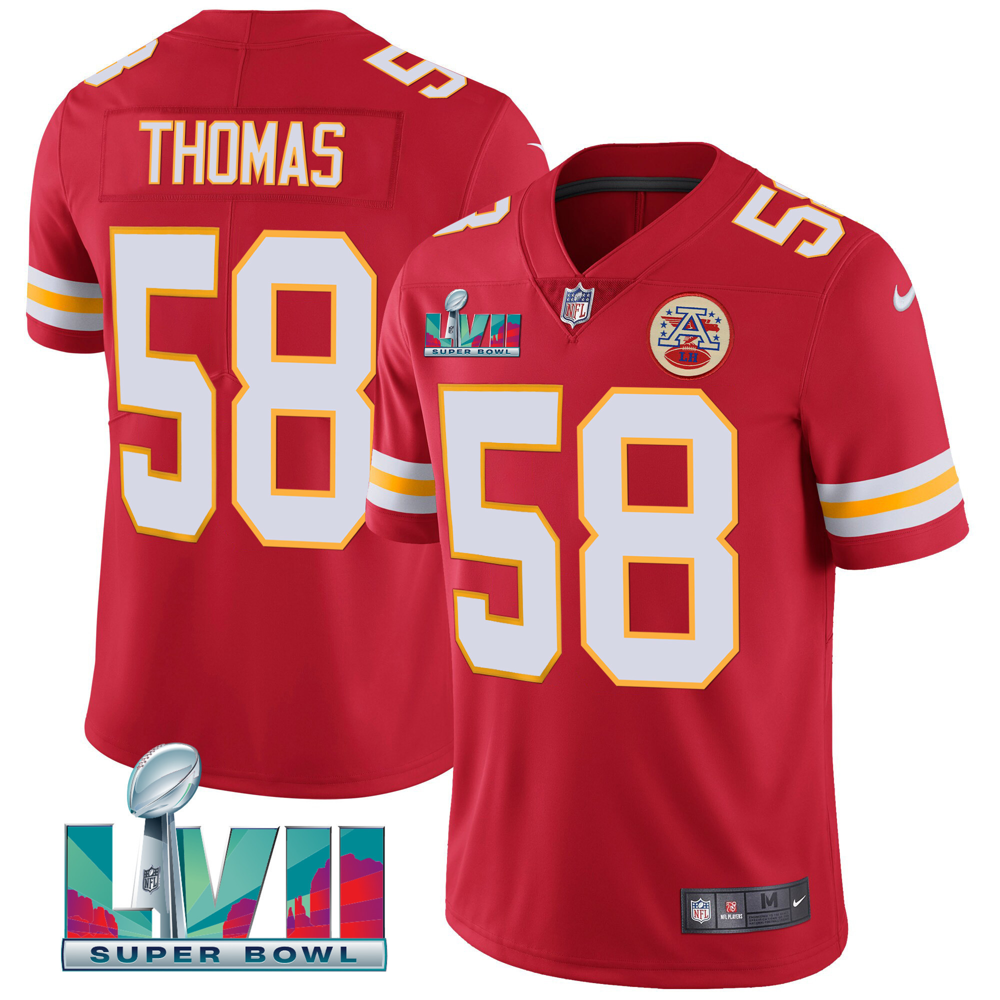 Youth's Kansas City Chiefs Super Bowl LVII Vapor Player Jersey - All Stitched - Image 5