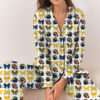 Football Michigan Wolverines Satin Pajamas Set