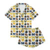Football Michigan Wolverines Satin Pajamas Set