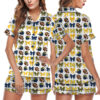 Football Michigan Wolverines Satin Pajamas Set